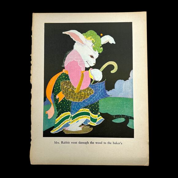 The Tale of Peter Rabbit Fern Bisel Peat Book Illustration Mrs Rabbit to Bakers - Picture 1 of 6
